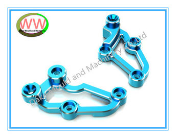 aluminium 6061 T6  parts for cnc machining center  with cyan  anodization