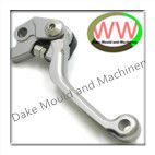Clutch lever of aluminium 6082, black,silver anodization, producing by cnc machining center